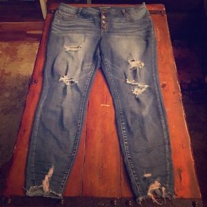 Maurice’s 18 long super skinny stretch jeans